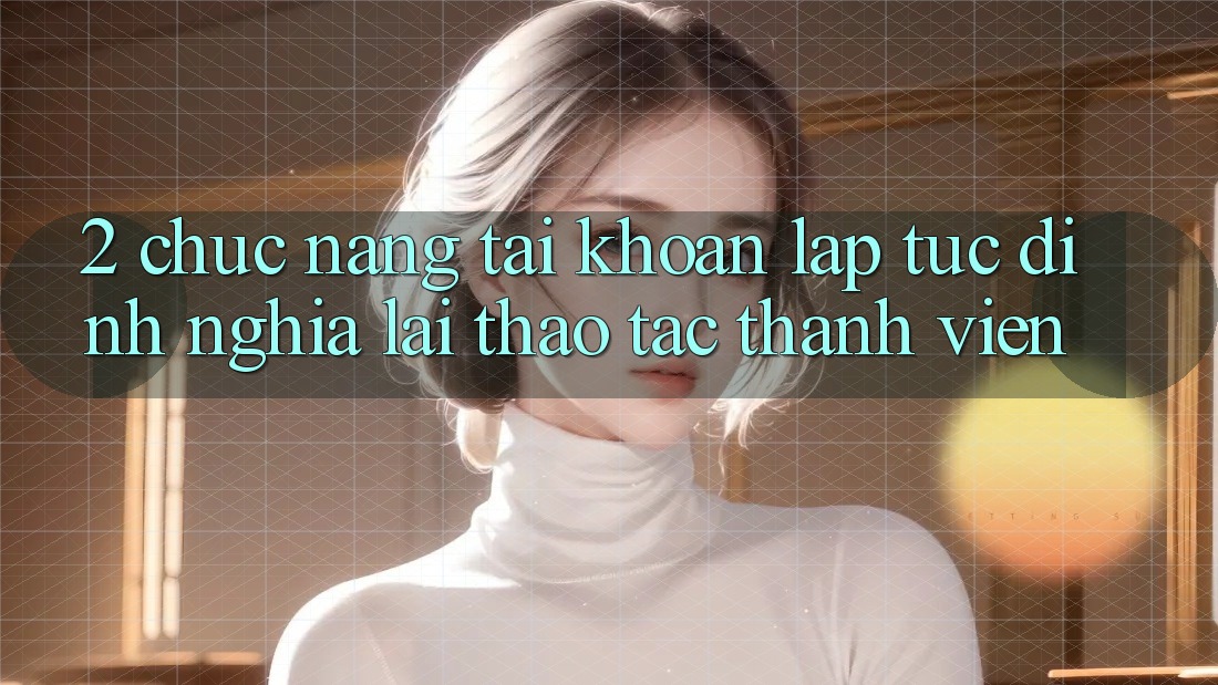 2. Chức năng “Tài khoản lập tức” - Định nghĩa lại thao tác thành viên 2. Chức năng “Tài khoản lập tức” - Định nghĩa lại thao tác thành viên