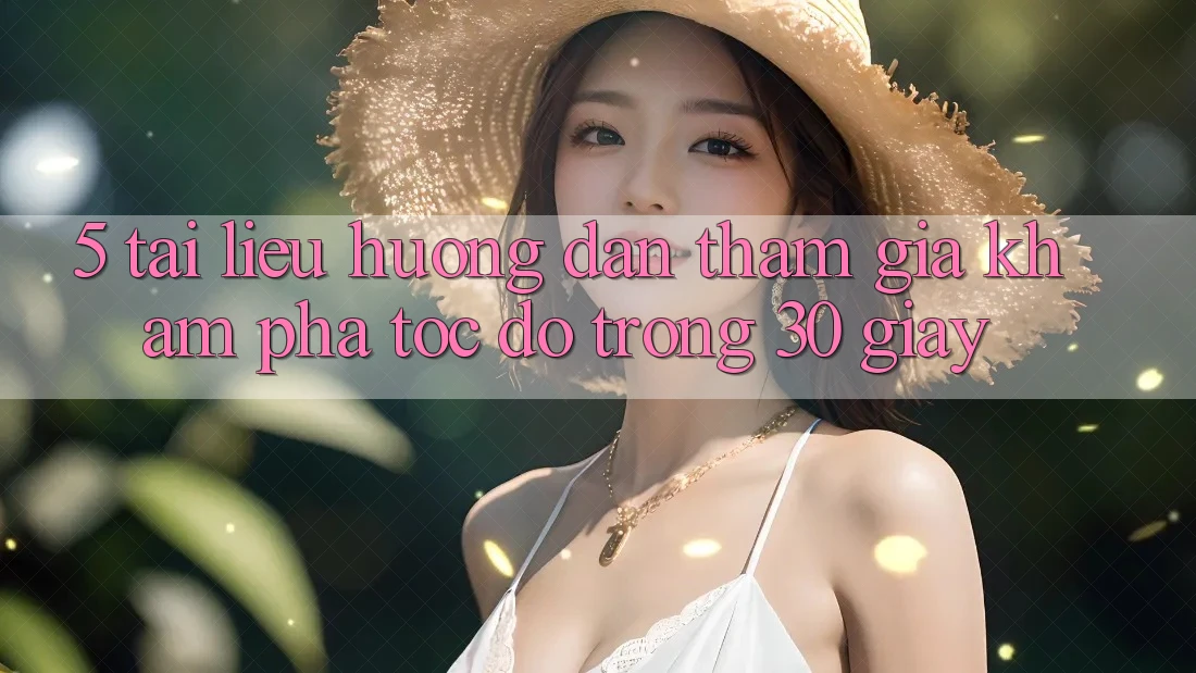 5. Tài liệu hướng dẫn tham gia khám phá tốc độ trong 30 giây