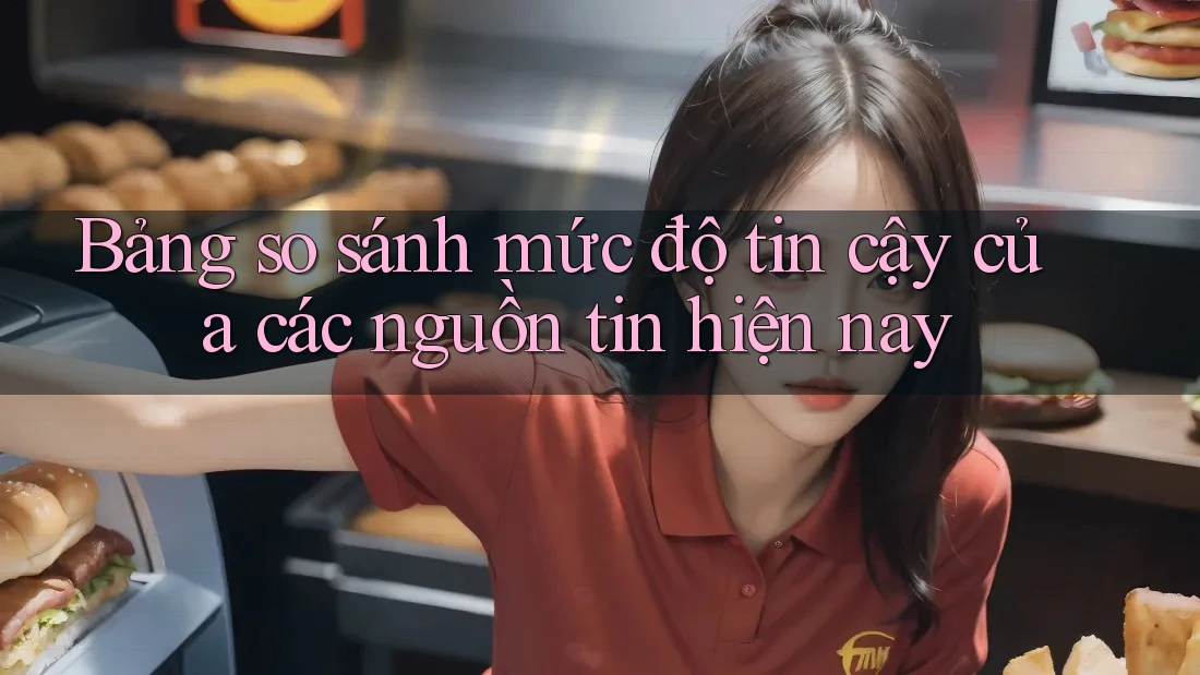 Bảng so sánh mức độ tin cậy của các nguồn tin hiện nay