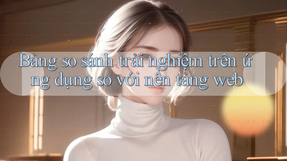 Bảng so sánh trải nghiệm trên ứng dụng so với nền tảng web