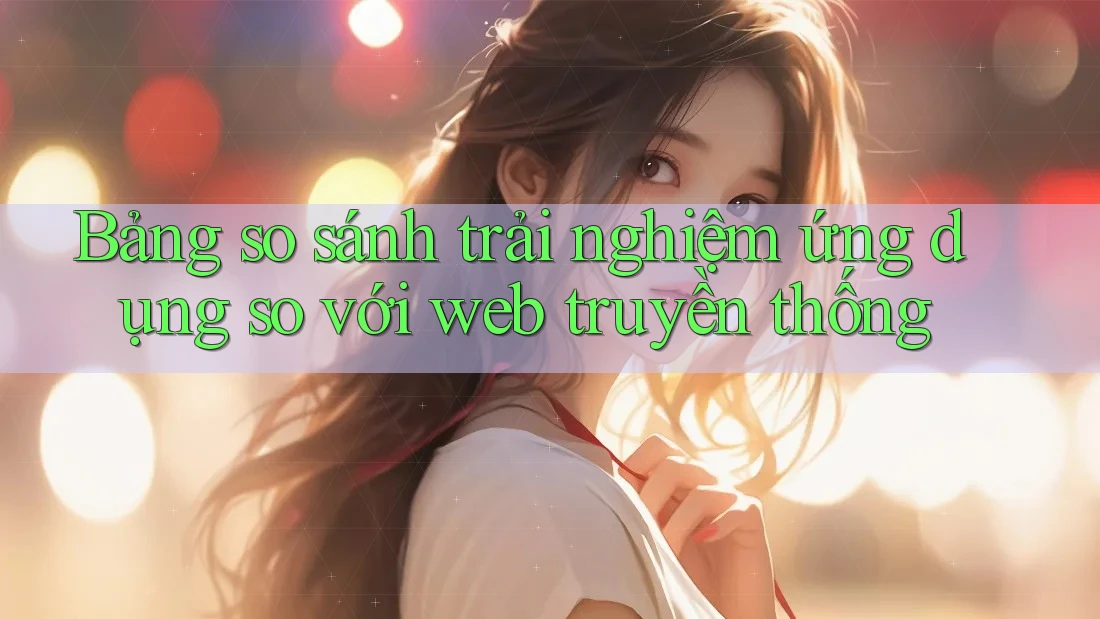 Bảng so sánh trải nghiệm ứng dụng so với web truyền thống