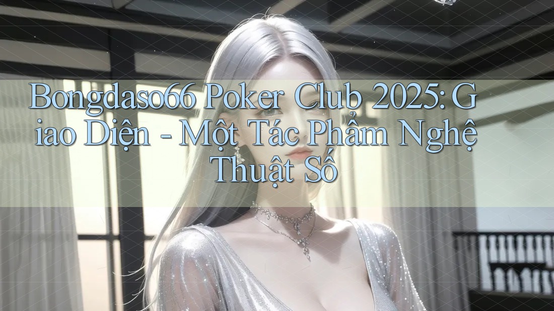 Bongdaso66 Poker Club 2025: Giao Diện - Một Tác Phẩm Nghệ Thuật Số