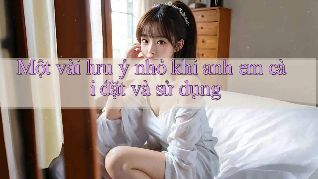 Một vài lưu ý nhỏ khi anh em cài đặt và sử dụng